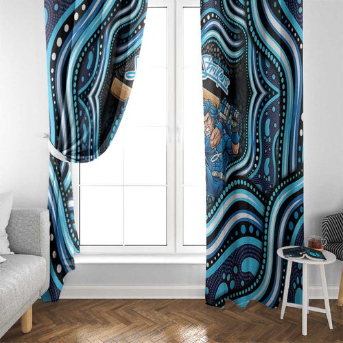 Adelaide Strikers Cricket Window Curtain Australian Cricket Mascot - Modern Indigenous Style