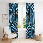 Adelaide Strikers Cricket Window Curtain Australian Cricket Mascot - Modern Indigenous Style