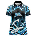 Adelaide Strikers Cricket Women Polo Shirt Australian Cricket Mascot - Modern Indigenous Style