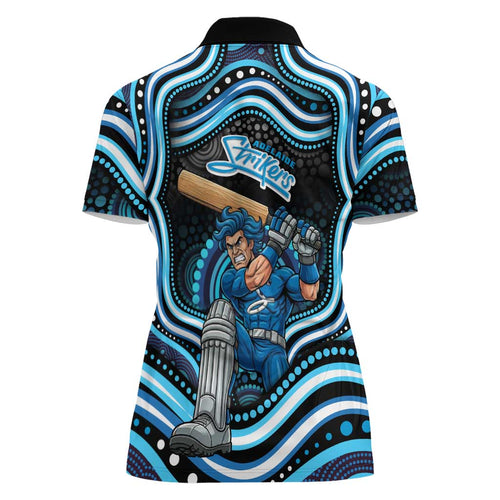 Adelaide Strikers Cricket Women Polo Shirt Australian Cricket Mascot - Modern Indigenous Style