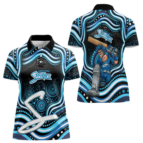 Adelaide Strikers Cricket Women Polo Shirt Australian Cricket Mascot - Modern Indigenous Style