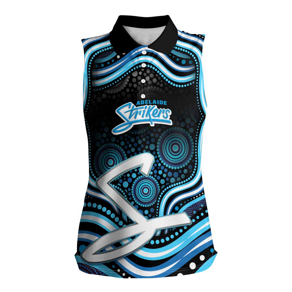 Adelaide Strikers Cricket Women Sleeveless Polo Shirt Australian Cricket Mascot - Modern Indigenous Style