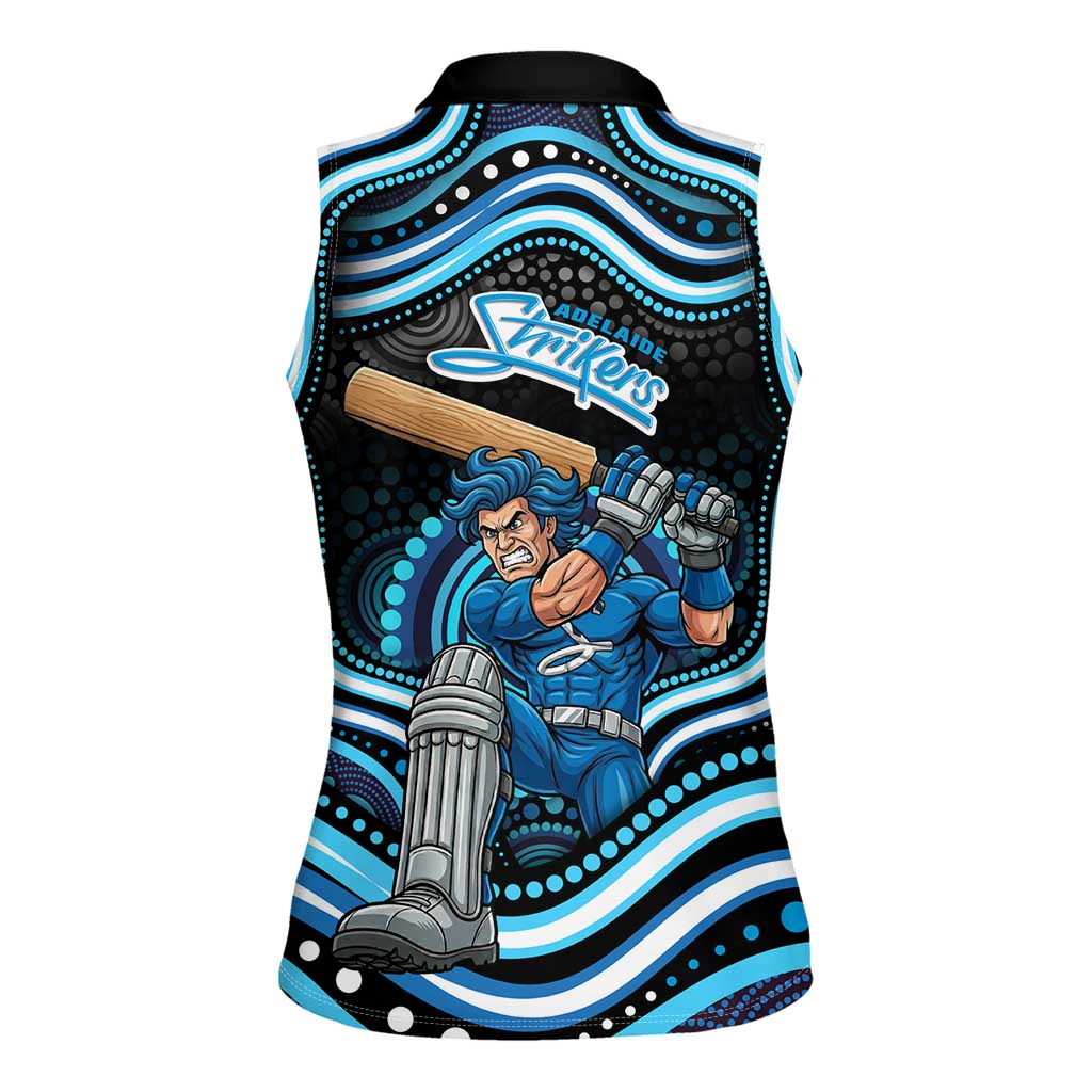 Adelaide Strikers Cricket Women Sleeveless Polo Shirt Australian Cricket Mascot - Modern Indigenous Style