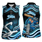 Adelaide Strikers Cricket Women Sleeveless Polo Shirt Australian Cricket Mascot - Modern Indigenous Style