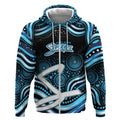 Adelaide Strikers Cricket Zip Hoodie Australian Cricket Mascot - Modern Indigenous Style