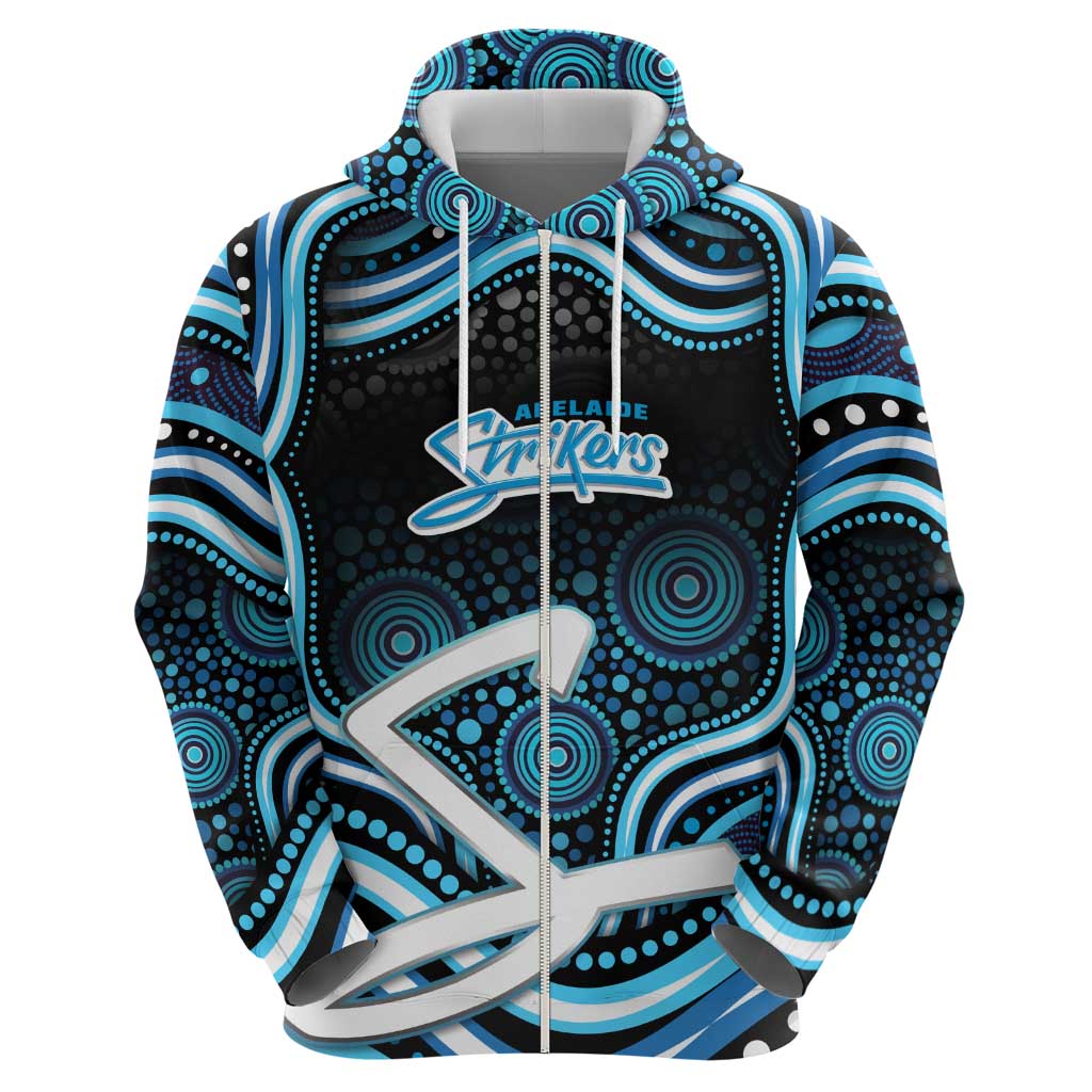 Adelaide Strikers Cricket Zip Hoodie Australian Cricket Mascot - Modern Indigenous Style