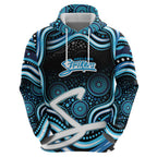 Adelaide Strikers Cricket Zip Hoodie Australian Cricket Mascot - Modern Indigenous Style