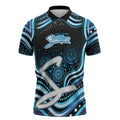 Adelaide Strikers Cricket Zipper Polo Shirt Australian Cricket Mascot - Modern Indigenous Style