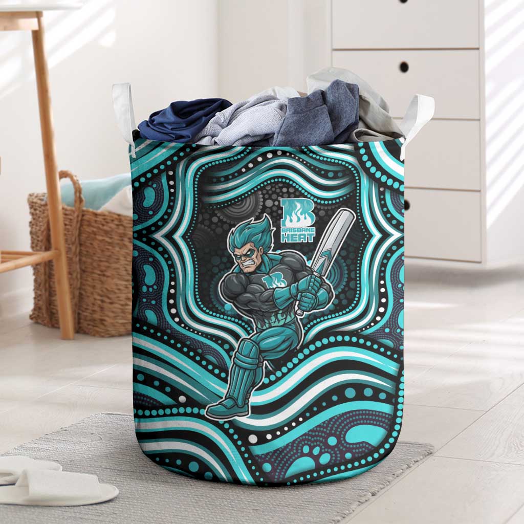 Brisbane Heat Cricket Laundry Basket Australian Cricket Mascot - Modern Indigenous Style