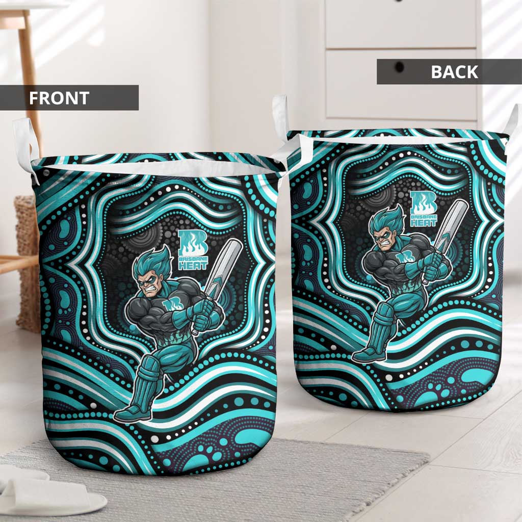 Brisbane Heat Cricket Laundry Basket Australian Cricket Mascot - Modern Indigenous Style