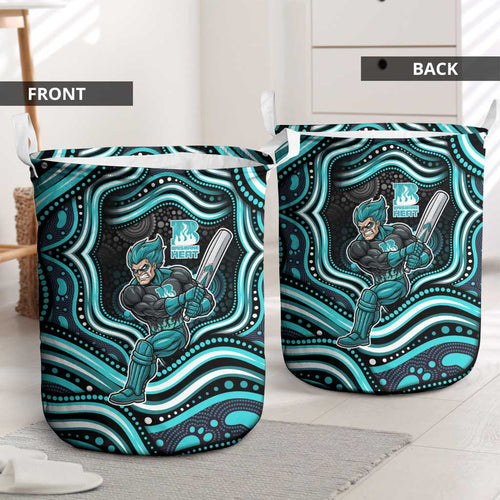 Brisbane Heat Cricket Laundry Basket Australian Cricket Mascot - Modern Indigenous Style