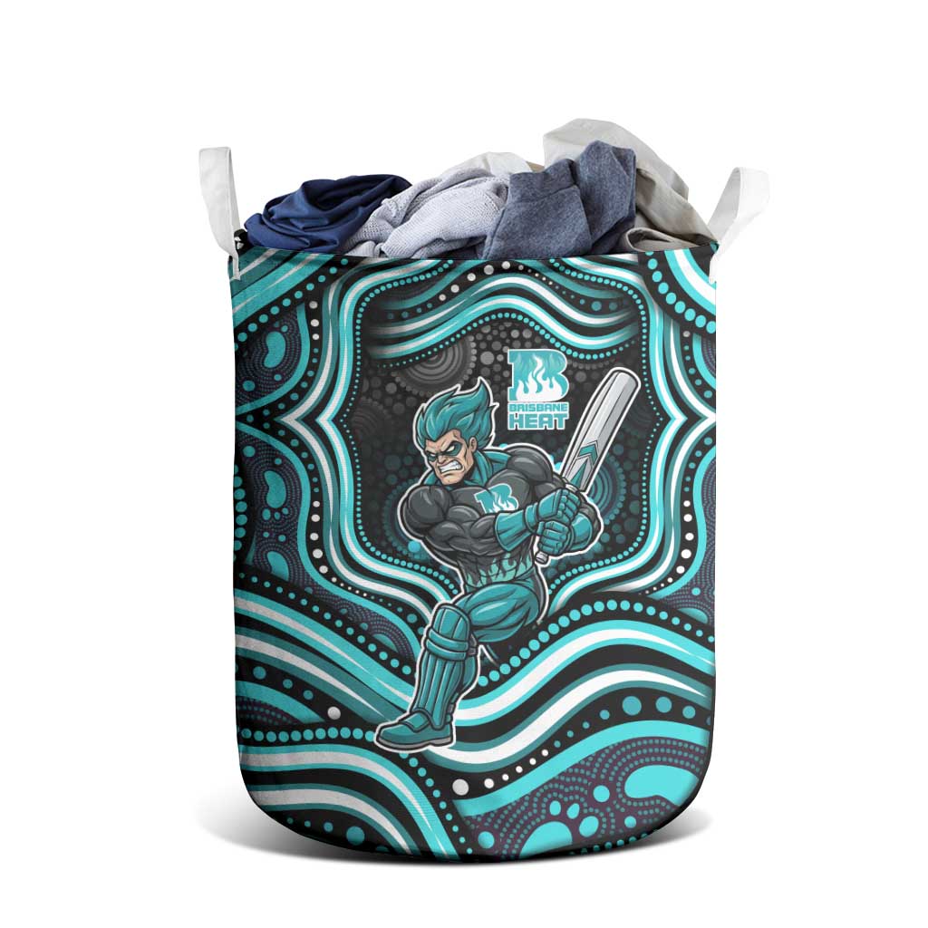 Brisbane Heat Cricket Laundry Basket Australian Cricket Mascot - Modern Indigenous Style