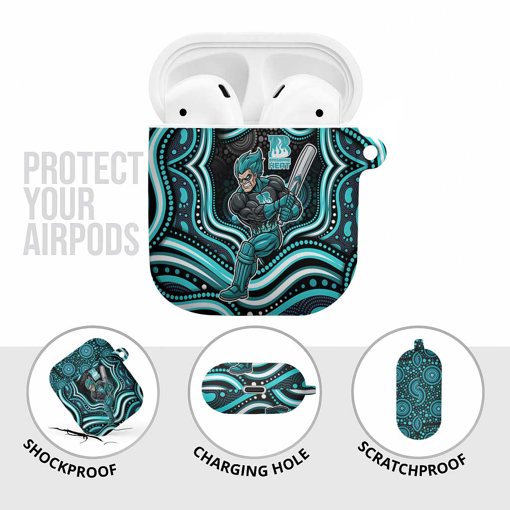 Brisbane Heat Cricket AirPods Case Australian Cricket Mascot - Modern Indigenous Style