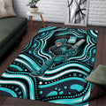 Brisbane Heat Cricket Area Rug Australian Cricket Mascot - Modern Indigenous Style
