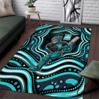 Brisbane Heat Cricket Area Rug Australian Cricket Mascot - Modern Indigenous Style