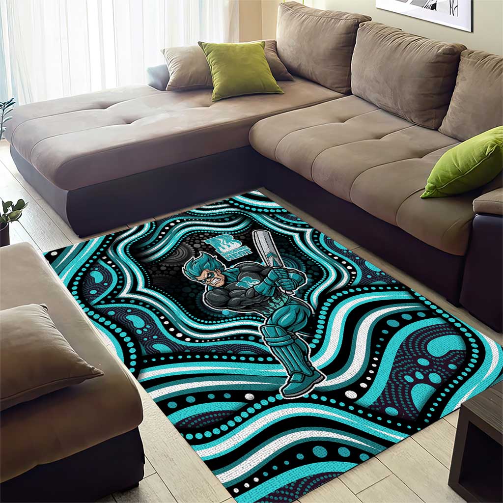 Brisbane Heat Cricket Area Rug Australian Cricket Mascot - Modern Indigenous Style