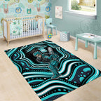 Brisbane Heat Cricket Area Rug Australian Cricket Mascot - Modern Indigenous Style