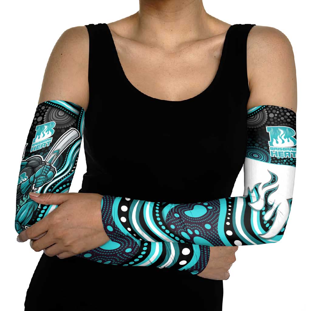 Brisbane Heat Cricket Arm Sleeves Australian Cricket Mascot - Modern Indigenous Style