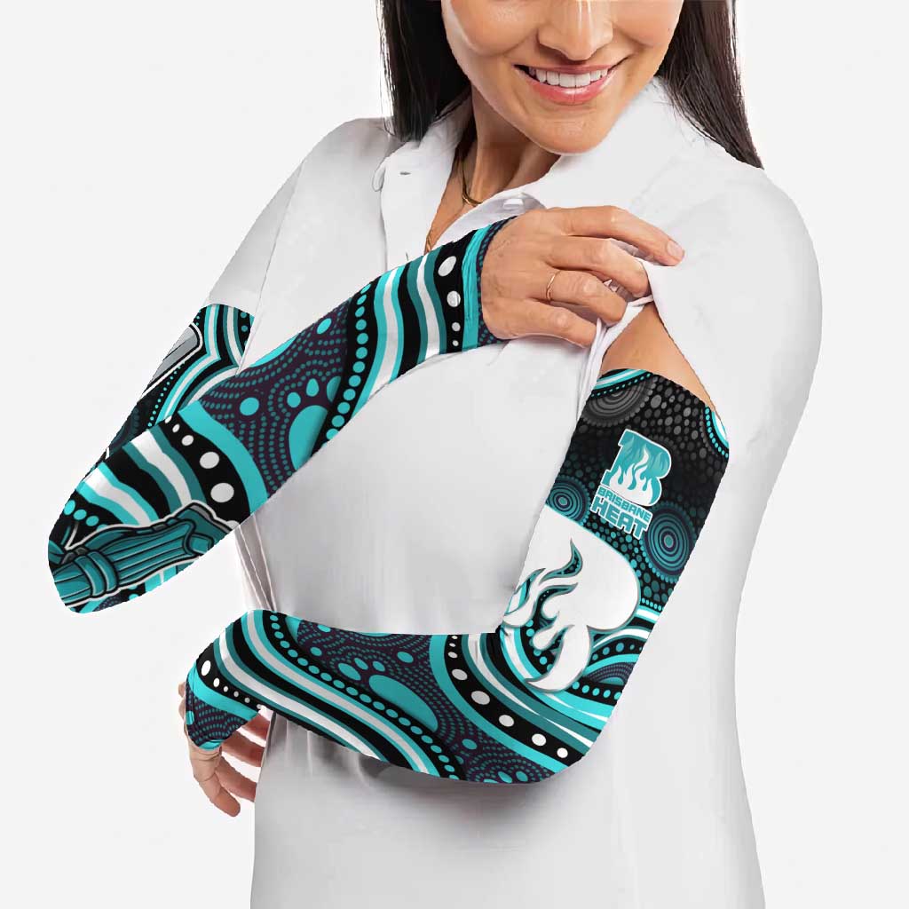 Brisbane Heat Cricket Arm Sleeves Australian Cricket Mascot - Modern Indigenous Style