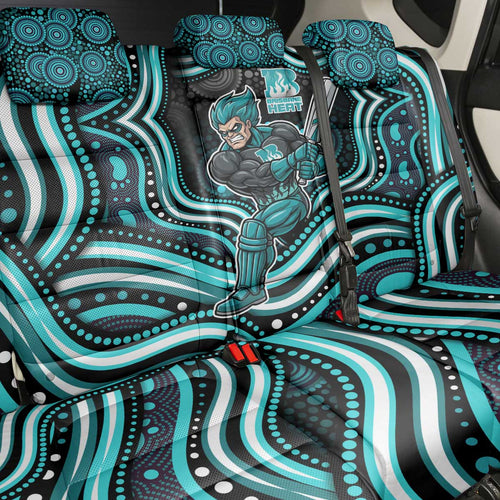 Brisbane Heat Cricket Back Car Seat Cover Australian Cricket Mascot - Modern Indigenous Style