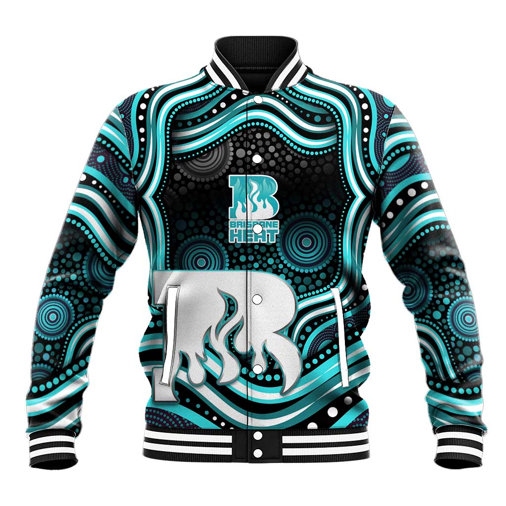 Brisbane Heat Cricket Baseball Jacket Australian Cricket Mascot - Modern Indigenous Style