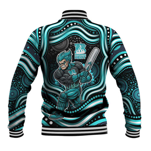 Brisbane Heat Cricket Baseball Jacket Australian Cricket Mascot - Modern Indigenous Style