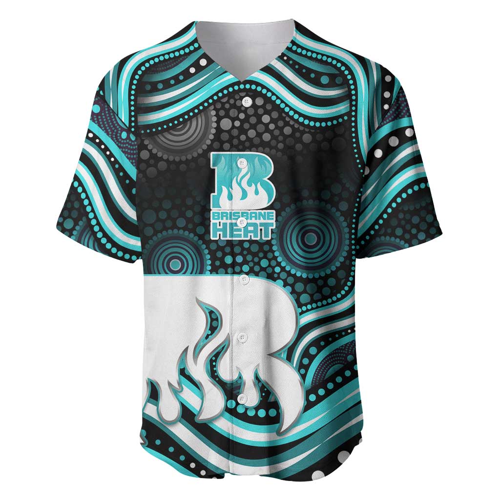 Brisbane Heat Cricket Baseball Jersey Australian Cricket Mascot - Modern Indigenous Style