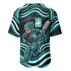 Brisbane Heat Cricket Baseball Jersey Australian Cricket Mascot - Modern Indigenous Style