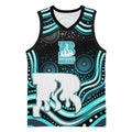 Brisbane Heat Cricket Basketball Jersey Australian Cricket Mascot - Modern Indigenous Style