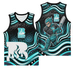 Brisbane Heat Cricket Basketball Jersey Australian Cricket Mascot - Modern Indigenous Style