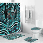 Brisbane Heat Cricket Bathroom Set Australian Cricket Mascot - Modern Indigenous Style