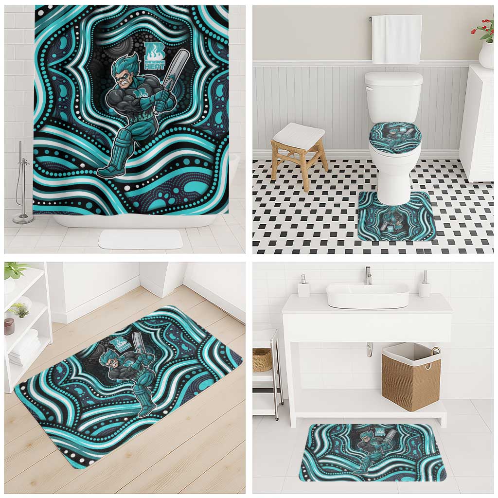 Brisbane Heat Cricket Bathroom Set Australian Cricket Mascot - Modern Indigenous Style