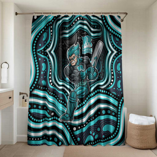 Brisbane Heat Cricket Bathroom Set Australian Cricket Mascot - Modern Indigenous Style