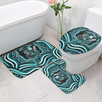 Brisbane Heat Cricket Bathroom Set Australian Cricket Mascot - Modern Indigenous Style