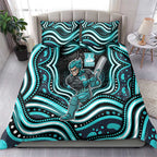 Brisbane Heat Cricket Bedding Set Australian Cricket Mascot - Modern Indigenous Style