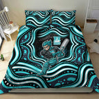 Brisbane Heat Cricket Bedding Set Australian Cricket Mascot - Modern Indigenous Style