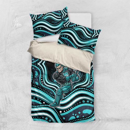 Brisbane Heat Cricket Bedding Set Australian Cricket Mascot - Modern Indigenous Style