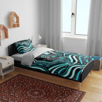 Brisbane Heat Cricket Bedding Set Australian Cricket Mascot - Modern Indigenous Style