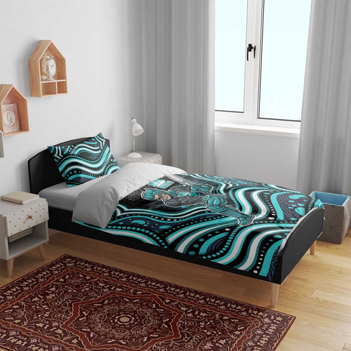 Brisbane Heat Cricket Bedding Set Australian Cricket Mascot - Modern Indigenous Style