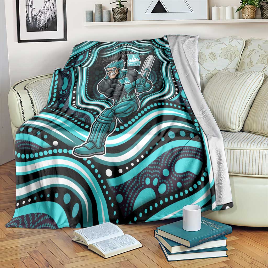 Brisbane Heat Cricket Blanket Australian Cricket Mascot - Modern Indigenous Style
