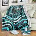 Brisbane Heat Cricket Blanket Australian Cricket Mascot - Modern Indigenous Style
