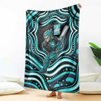 Brisbane Heat Cricket Blanket Australian Cricket Mascot - Modern Indigenous Style