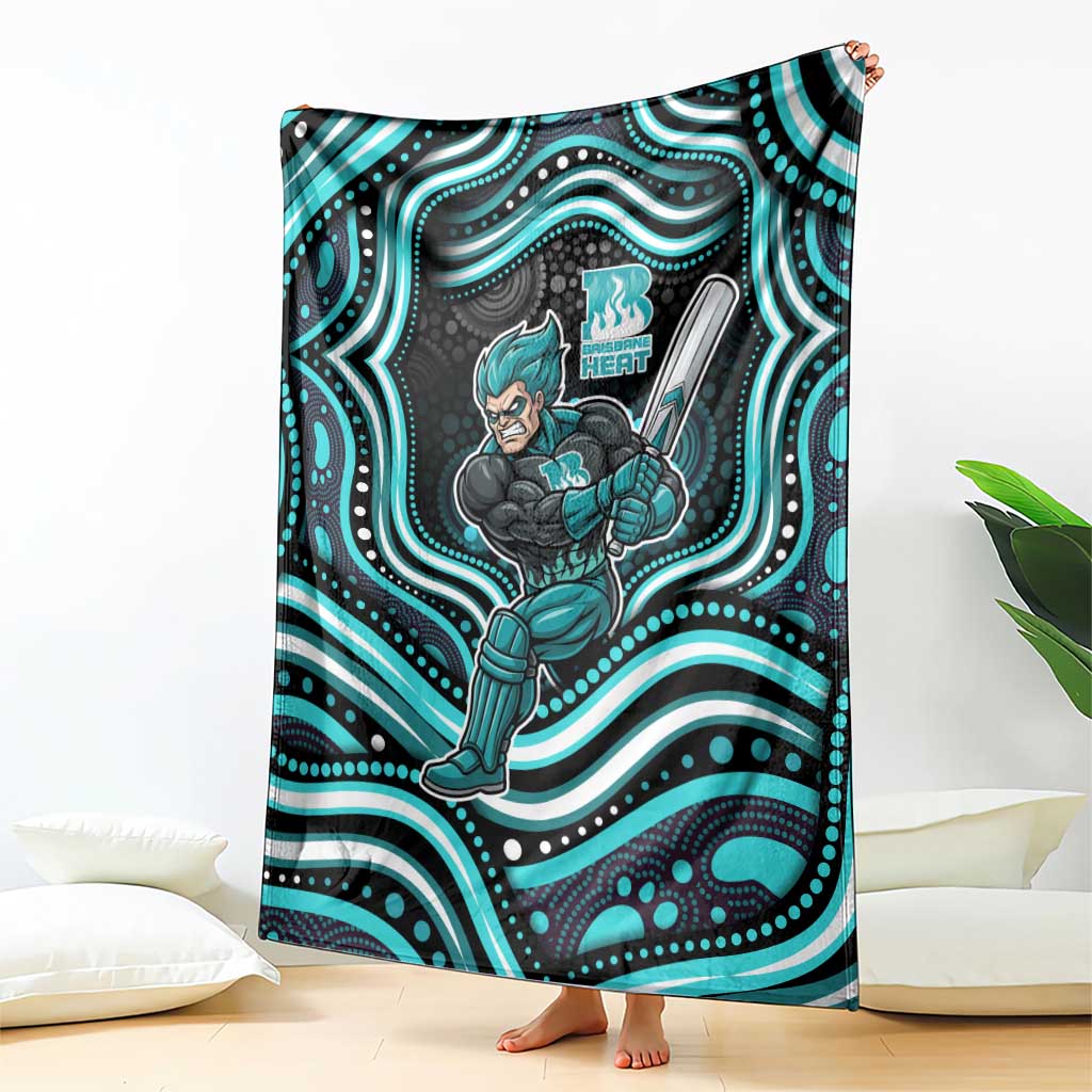 Brisbane Heat Cricket Blanket Australian Cricket Mascot - Modern Indigenous Style