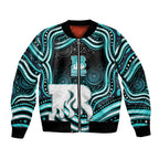 Brisbane Heat Cricket Bomber Jacket Australian Cricket Mascot - Modern Indigenous Style