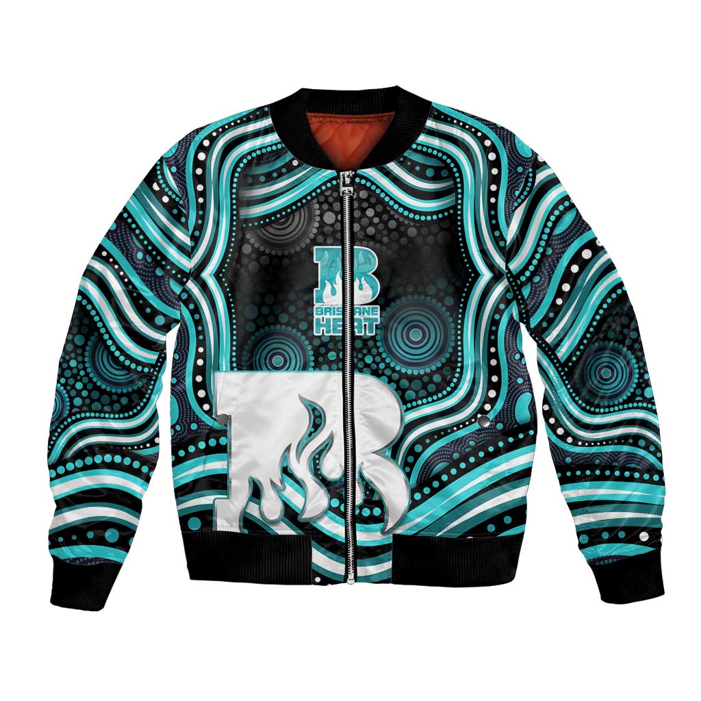 Brisbane Heat Cricket Bomber Jacket Australian Cricket Mascot - Modern Indigenous Style