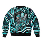 Brisbane Heat Cricket Bomber Jacket Australian Cricket Mascot - Modern Indigenous Style