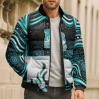 Brisbane Heat Cricket Bomber Puffer Jacket Australian Cricket Mascot - Modern Indigenous Style