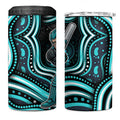 Brisbane Heat Cricket 4 in 1 Can Cooler Tumbler Australian Cricket Mascot - Modern Indigenous Style