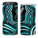 Brisbane Heat Cricket 4 in 1 Can Cooler Tumbler Australian Cricket Mascot - Modern Indigenous Style
