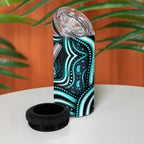 Brisbane Heat Cricket 4 in 1 Can Cooler Tumbler Australian Cricket Mascot - Modern Indigenous Style